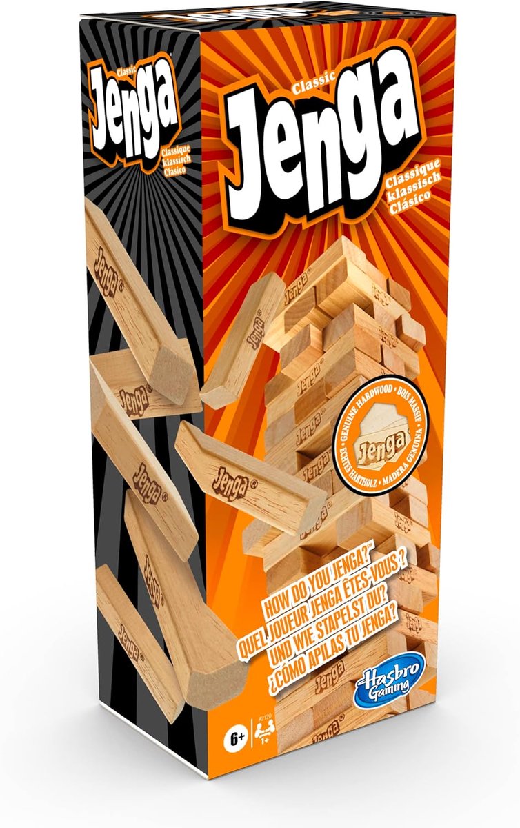 Klassiek Stapeltoren Spelletje voor Kinderen en Volwassenen - Duurzaam en Leuk Voor Thuis of Onderweg