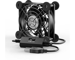 Mini USB Ventilator 80 mm met 3 Snelheden - Stille Koeler voor PC, Laptop, PS4, en Elektronische Apparaten