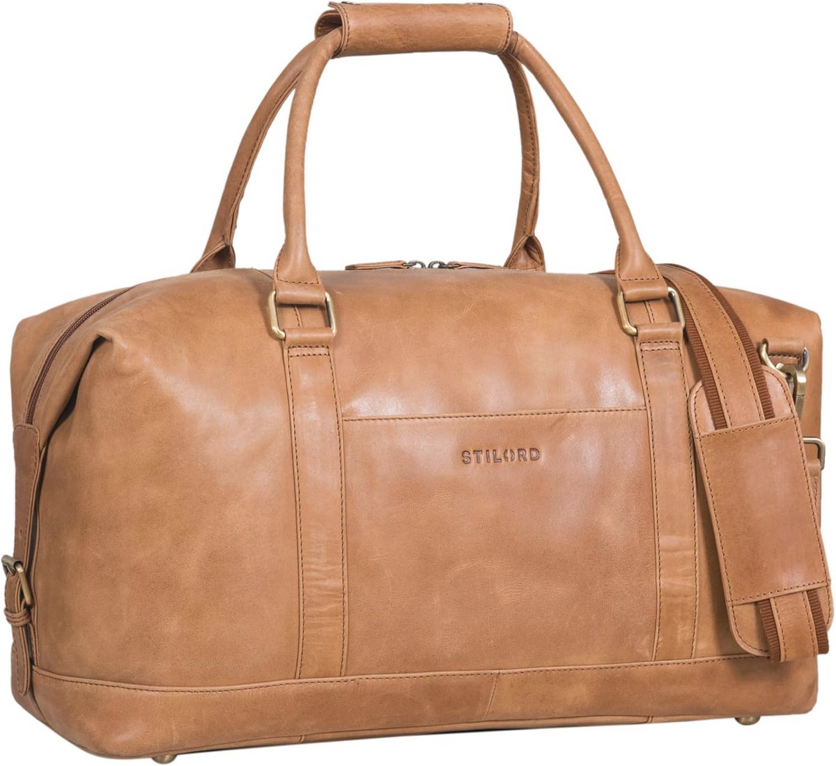 Grote Leren Reistas voor Dames en Heren - Vintage Duffel Bag voor Reizen, Sport en Weekendje Weg - Ruim en Comfortabel