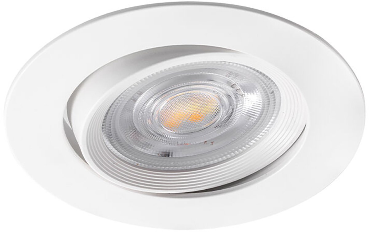 LED Inbouwspot - Kingtron - 7W 630lm 38D - Dimbaar - Aanpasbare Lichtkleur 3000K-4000K-6500K - Rond - Wit