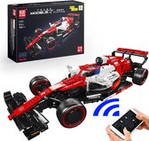 Mould King 13151 Formule 1 RC Racer bouwset incl. accessoires | F1 Racing modelbouw | Radiografisch & App bestuurbare auto | Technisch educatief constructie speelgoed voor kinderen & volwassenen | Remote niet geschikt voor lego | 1185 bouwstenen