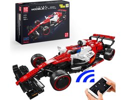Mould King - Icons Technic Formule 1 racer | City speed champions modelbouw | | Radiografisch bestuurbare auto | Classic creator bouwpakketten | Compatibel met lego sluban of mega | Technische ideas speelgoed voor kinderen & volwassenen | 1185 bloks
