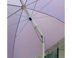 Terrasparasol 200 cm met franje, kantelbaar en in hoogte verstelbaar - UPF 50 bescherming