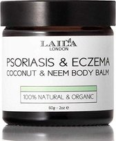 Laila London 100% Natuurlijke Psoriasis & Eczeem Coconut & Neem Body Balm 60g.