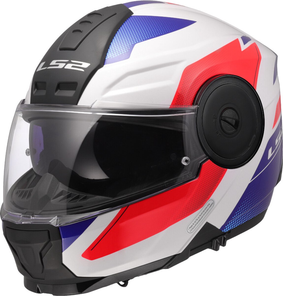 LS2 FF902 Scope II systeemhelm Duria wit blauw rood L
