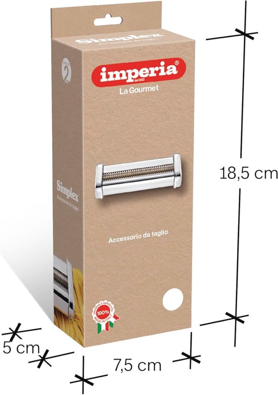 IPASTA Accessories Pasta Maker - Made in Italy, Steel Kitchen Accessories for Fresh Pasta - Pasta Cutter Compatible with Pasta Machinery (Porridge Parts) van Ipasta — afbeelding 4