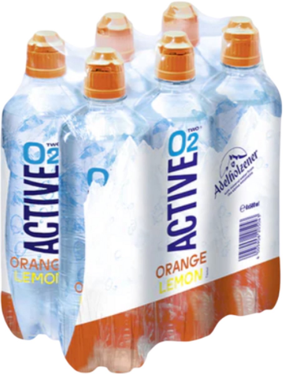 Active O2 | Orange Lemon | 6 stuks | 6 x 500 ml