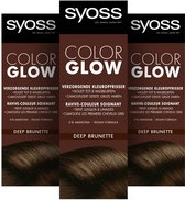 Syoss - Color Glow - Deep Brunette - Semi-Permanente Haarverf - Haarkleuring - Voordeelverpakking - 3 stuks