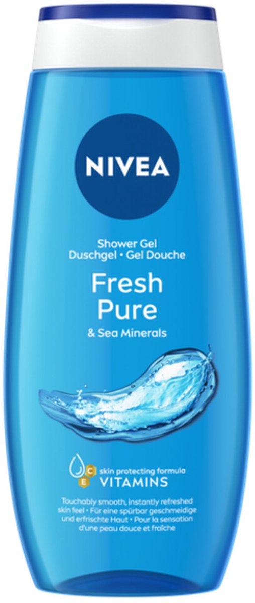 NIVEA Douchegel Fresh Pure - 3 x 250 ml - Voordeelverpakking