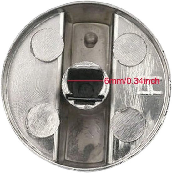 Set van 4 metalen knoppen voor gasfornuis en oven - universeel 6 mm — afbeelding 4