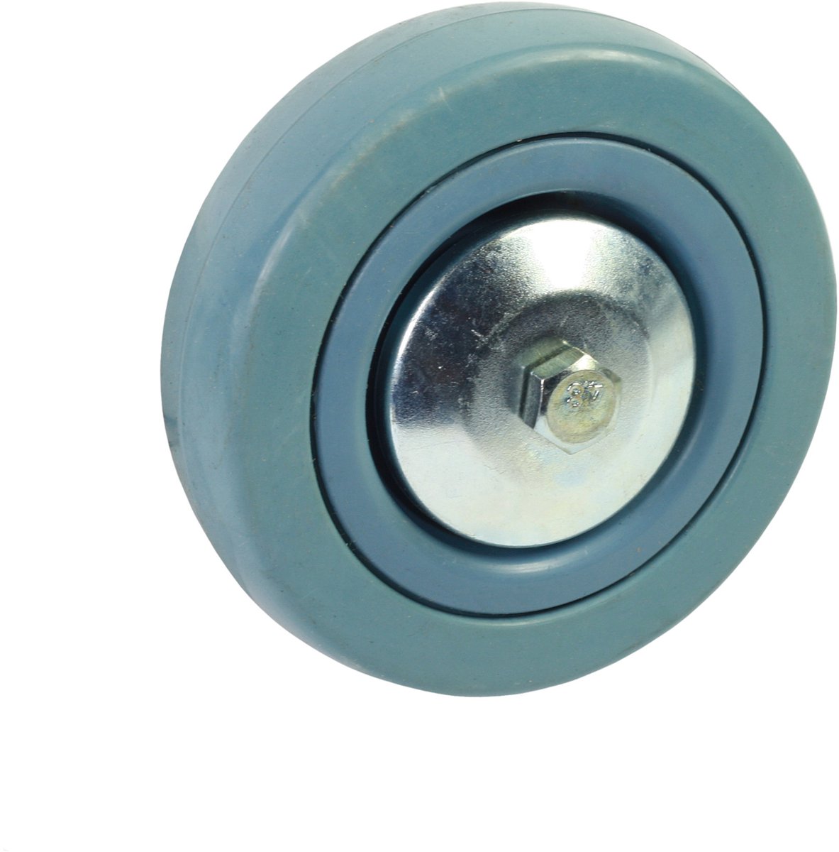 DOMINO Zwenkwiel 100mm Grijs - Rubberen meubelwiel - Maximaal 70kg - Reservewiel voor meubels en trolleys