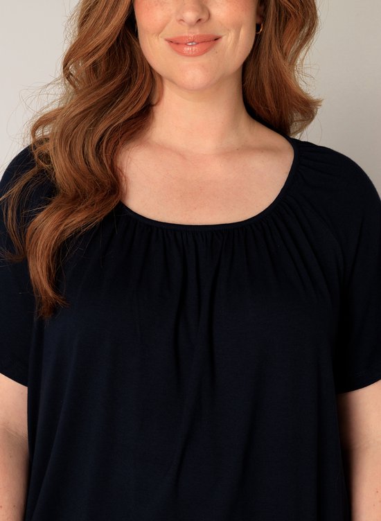 BASE LEVEL CURVY Yoni Jersey Shirt - Dark Blue - maat 4(54/56)