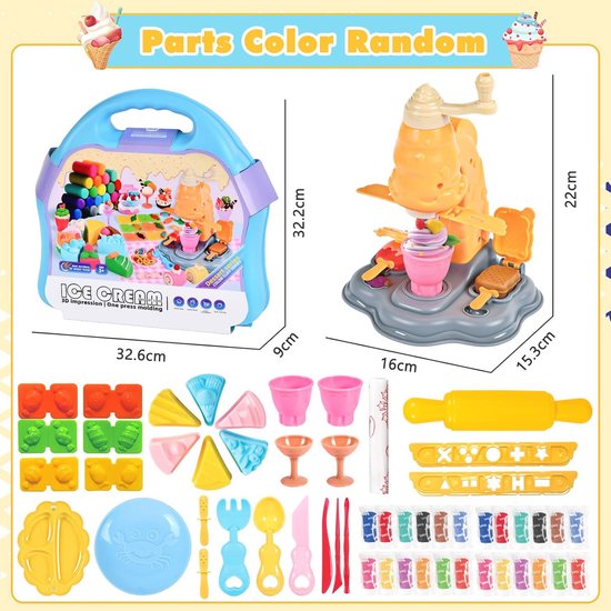 Eiswagen Kinder mit Eiscreme Spielzeug Kaufladen Holz mit Eismaschine Grün/Rosa Eiswagen Kinder mit Eiscreme Spielzeug Kaufladen Holz mit Eismaschine Grün/Rosa
