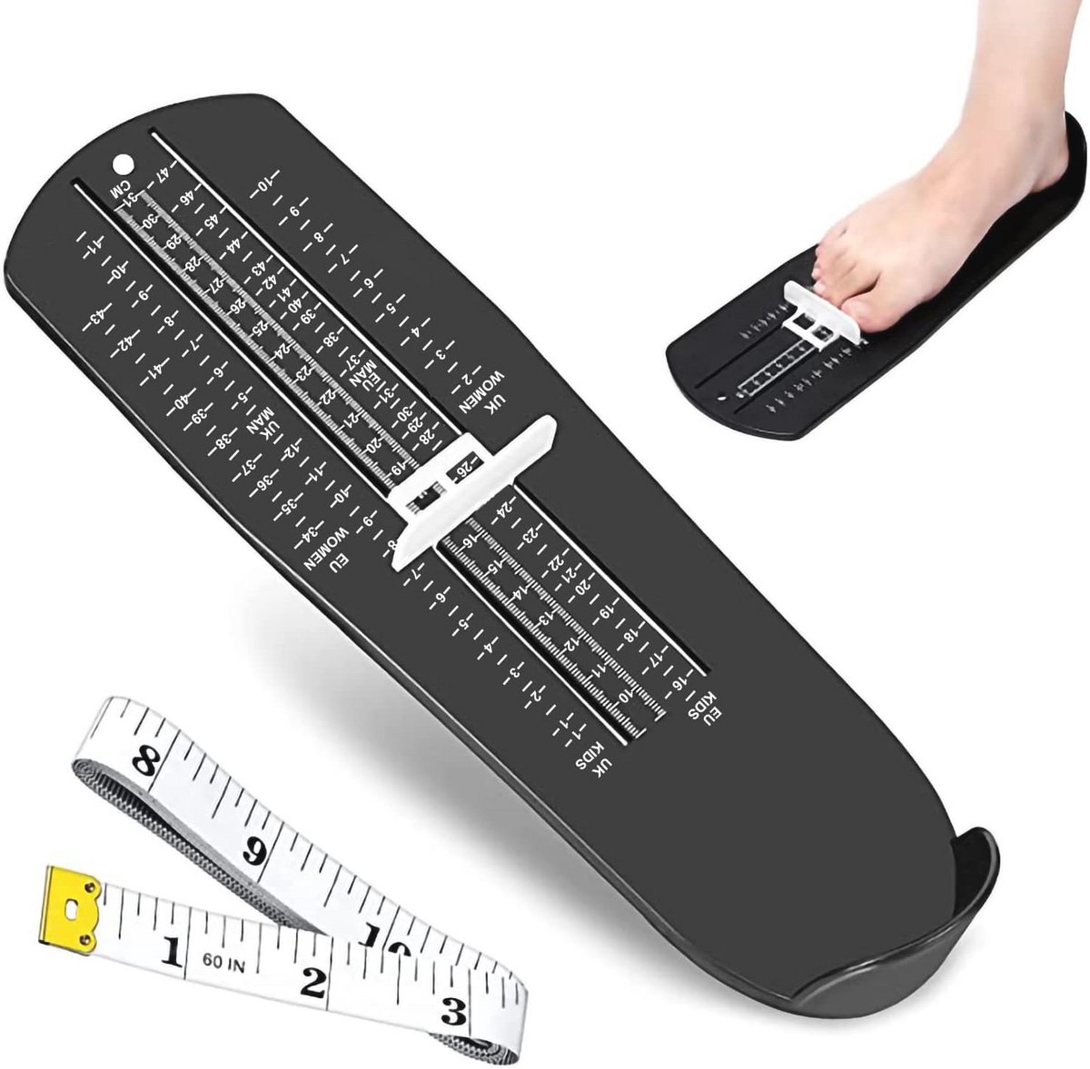 Voetmeter voor kinderen en volwassenen - Nauwkeurige schoenmaten bepalen