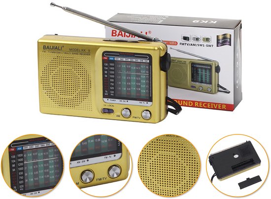 Radio Portable Caliber HPG311Y AM/FM - Compacte Avec Prise Casque, Fonctionne Sur Piles AAA