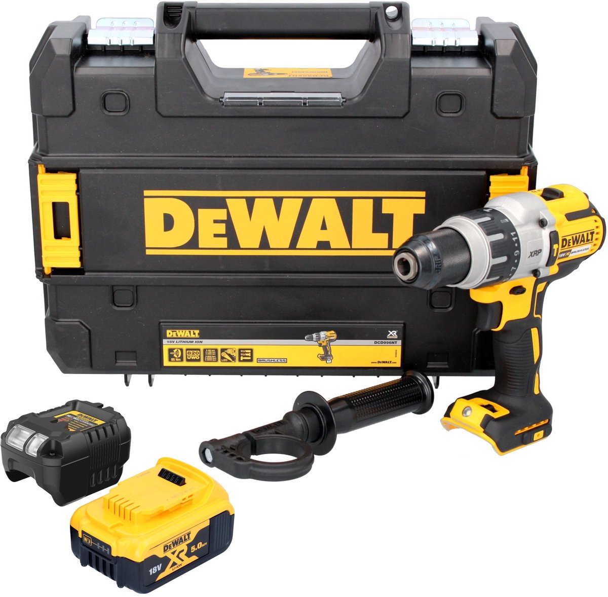 DeWalt DCD 996 D1 accu klopboormachine 18 V 95 Nm borstelloos + 1x accu 2.0 Ah + lader + TSTAK