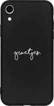 Design Backcover Color iPhone Xr hoesje - Groetjes