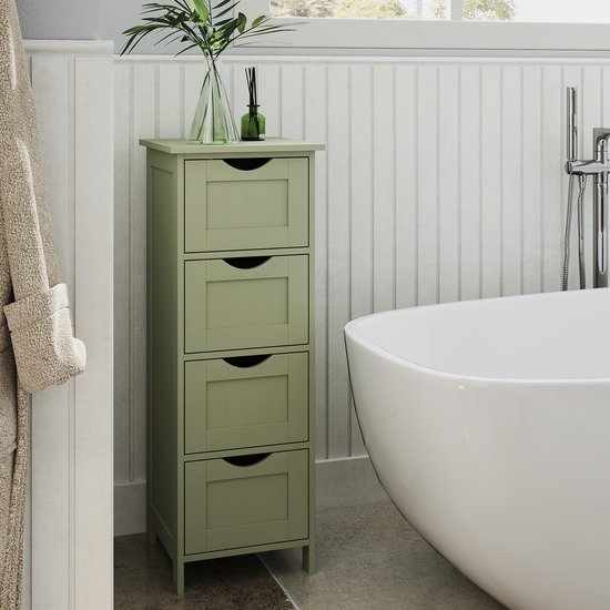 Meuble de salle de bain – Avec 4 tiroirs – Solution de salle de bain élégante