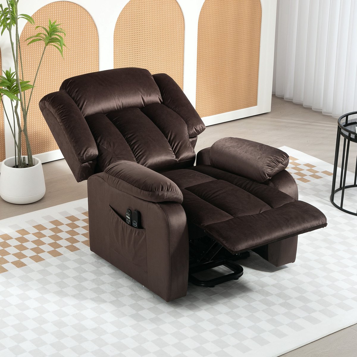 Afbeelding 3 van HOMCOM Relaxfauteuil met Sta-op Functie en Vibratiemassage