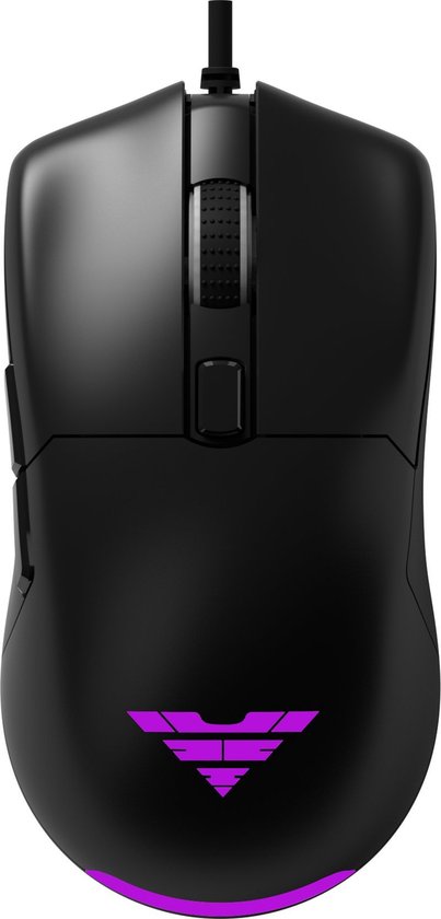 PREYON Owl Wired - Bedrade Muis - Ergonomisch - 12400 DPI - RGB - Zwart
