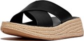 FitFlop F- Espadrilles Mode en cuir à Dias Cross NOIR - Taille 41