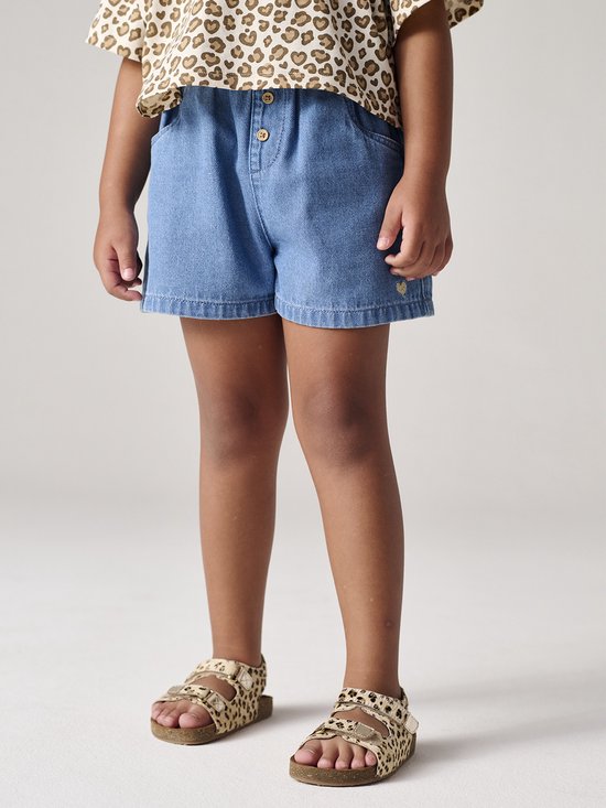 Vertbaudet Short en denim léger fille facile à enfiler