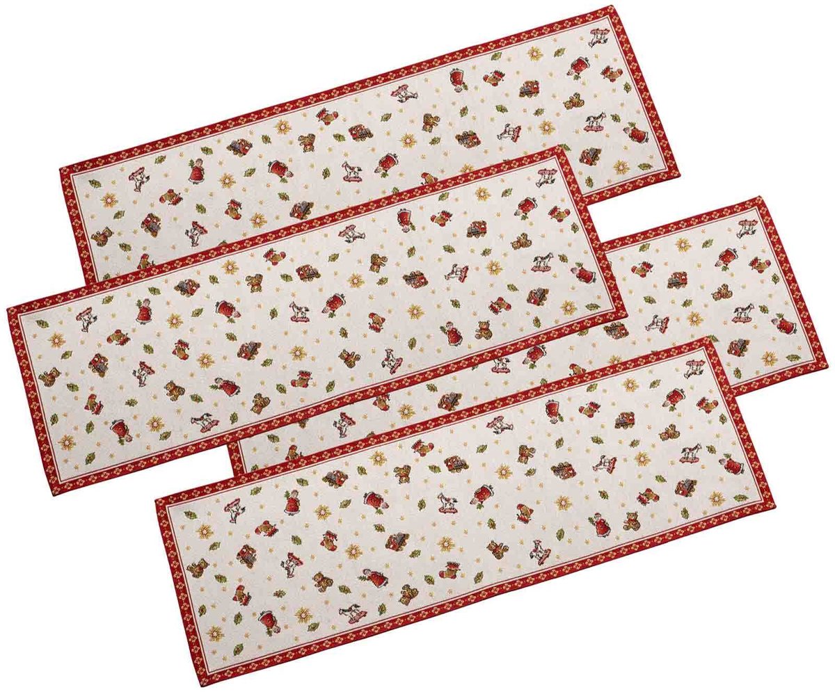 Läufer L Toy's Delight Gobelin 96 x 32 x 0,2 cm Set van 4