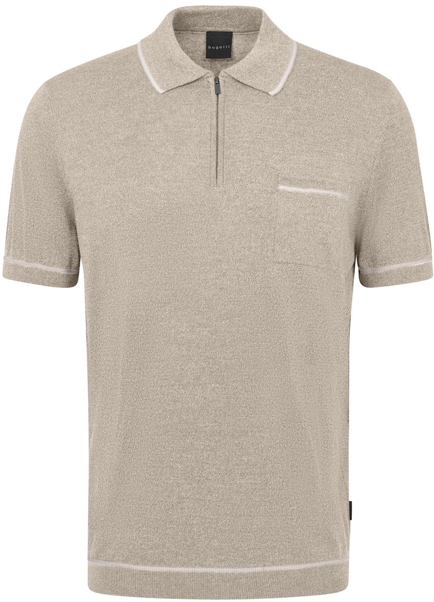 Bugatti poloshirt korte mouw beige