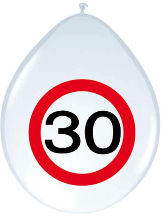 Leuk opblaasverkeersbord 30 jaar | Direct en goedkoop geregeld