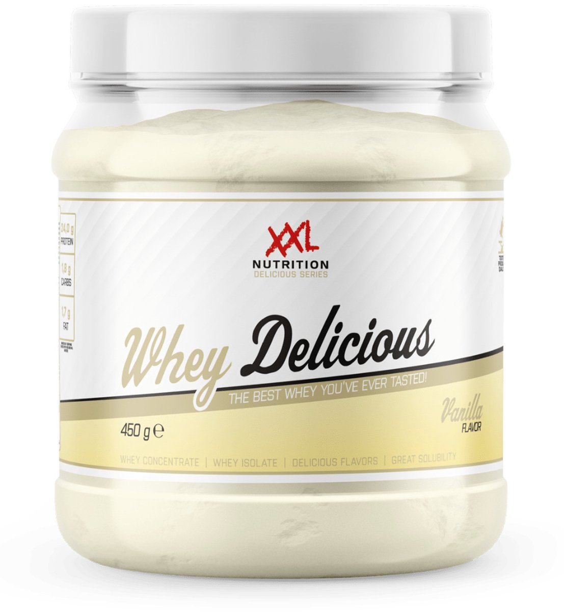 XXL Nutrition - Whey Delicious - 80% Eiwit - Sweet Vanille - Wei Eiwitpoeder...