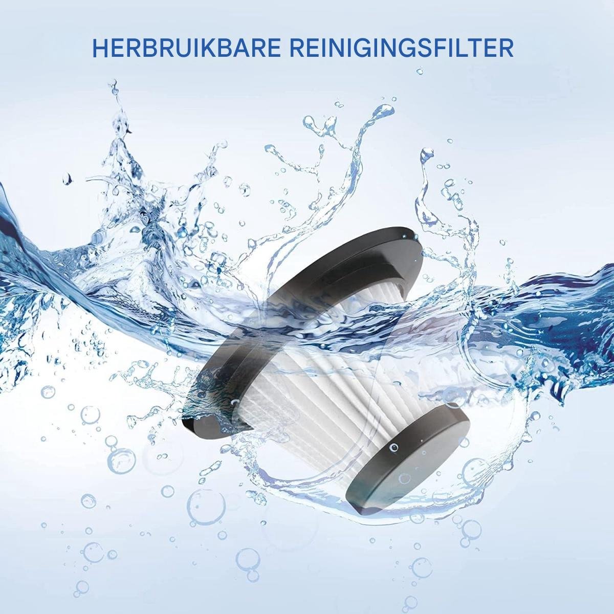 Kruimeldief Draadloze Kruimelzuiger met 4 Opzetstukken Zwart - afbeelding 3