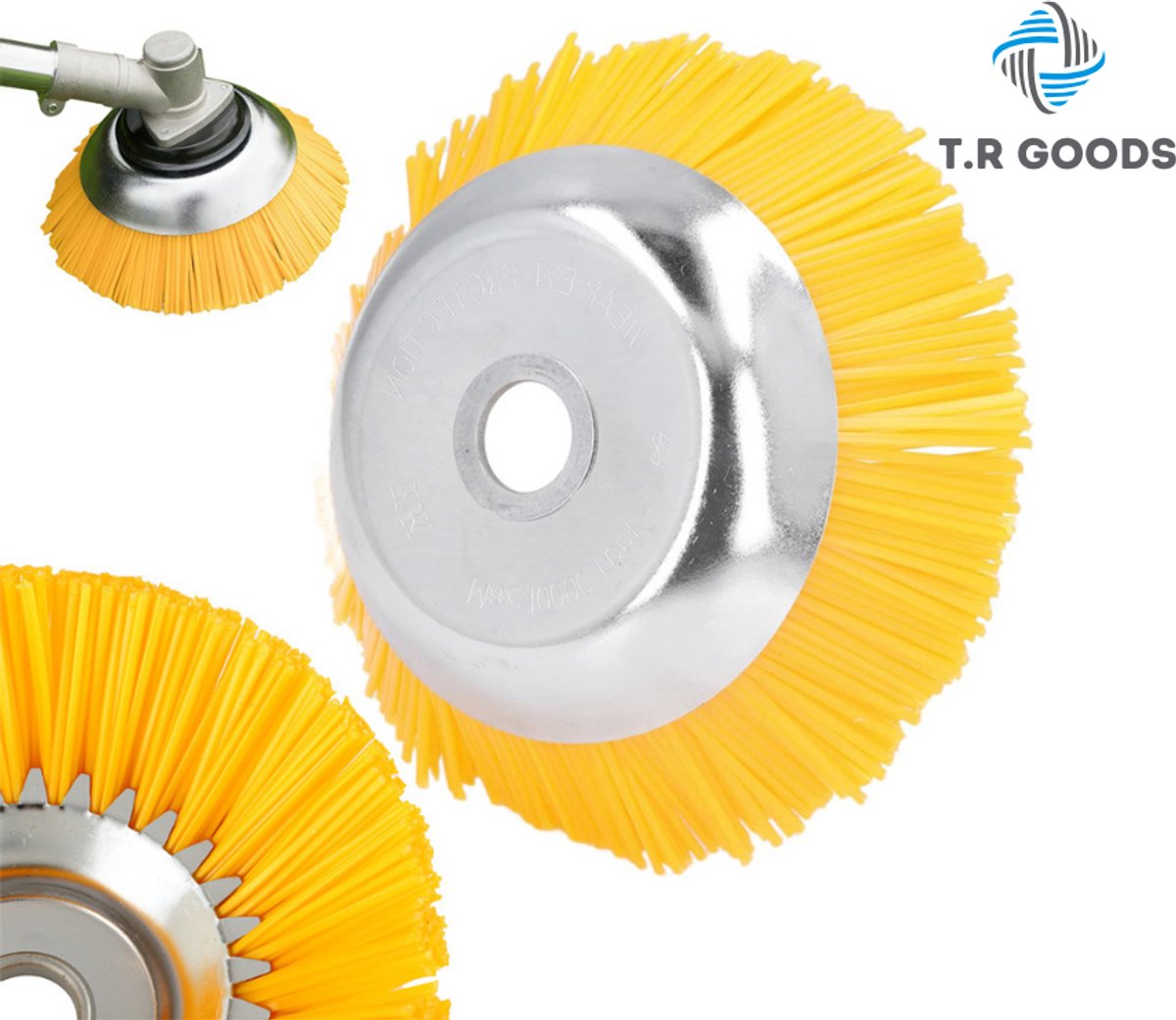 T.R Goods® - Nylon Onkruidborstel Voor de Bosmaaier - Nylon Borstelkop voor Bosmaaiers - Onkruidborstel Grastrimmer