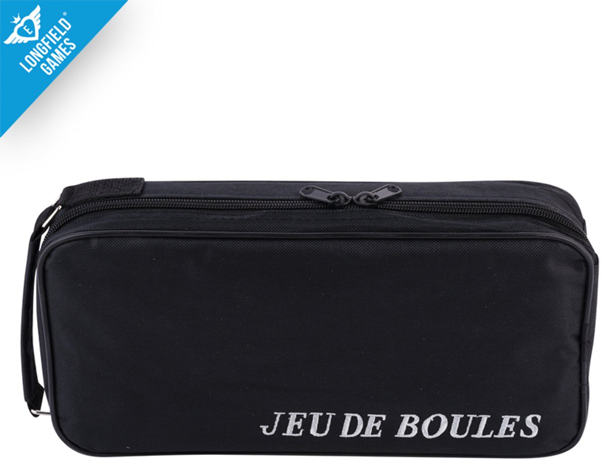 Metalen Jeu de Boules - 8 ballen in zwarte rits tas - Pétanque - Boules - Metalen ballen - Geschikt voor elke Jeu De Boules baan - Longfield — afbeelding 5