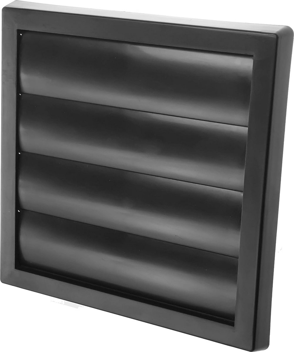 150 mm Grote Afvoerlucht Afdekking en Ventilatie Rooster - 190 x 190 mm Zwart