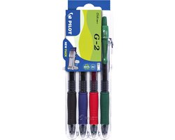 Gelschrijver pilot g2 clicker set2go m basis assorti | Set a 4 stuk