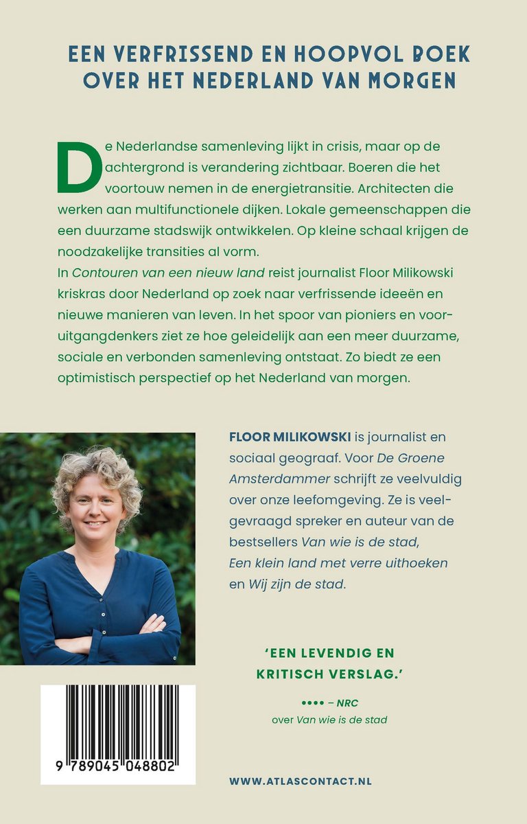 Contouren van een nieuw land - back cover