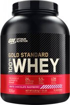 Bol.com Optimum Nutrition Gold Standard 100% Whey Protein - White Chocolate Raspberry - Proteine Poeder - Eiwitshake - 71 doseri... aanbieding