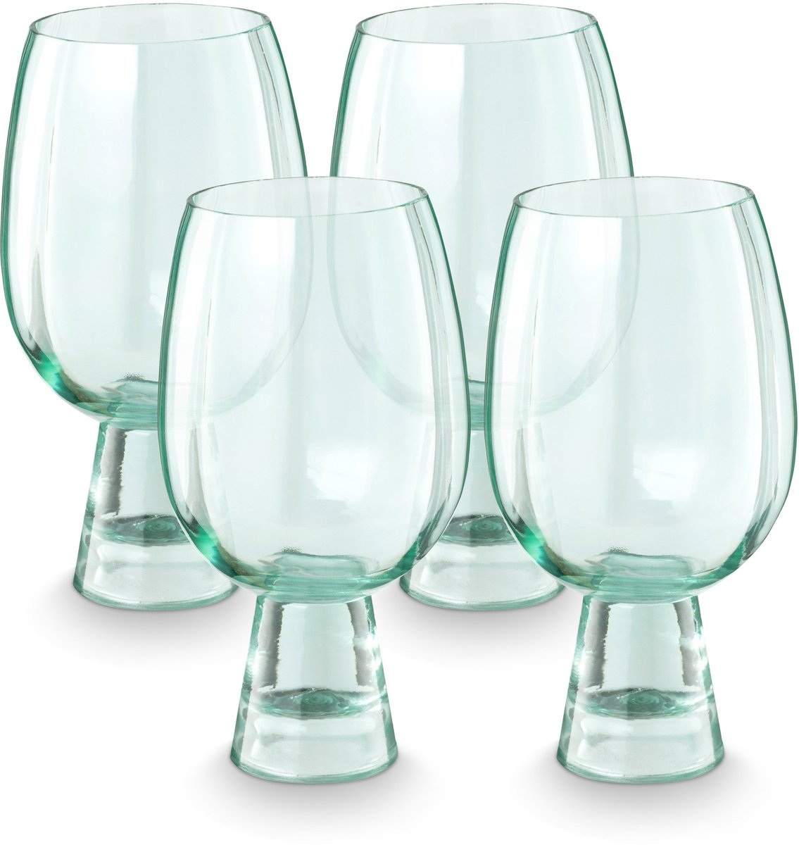 vtwonen Retro Wijnglazen - voor Rode Wijn - Glazen set van 4 - 430ml