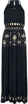 Robe noire Gothicana à volants à la taille Femme - M