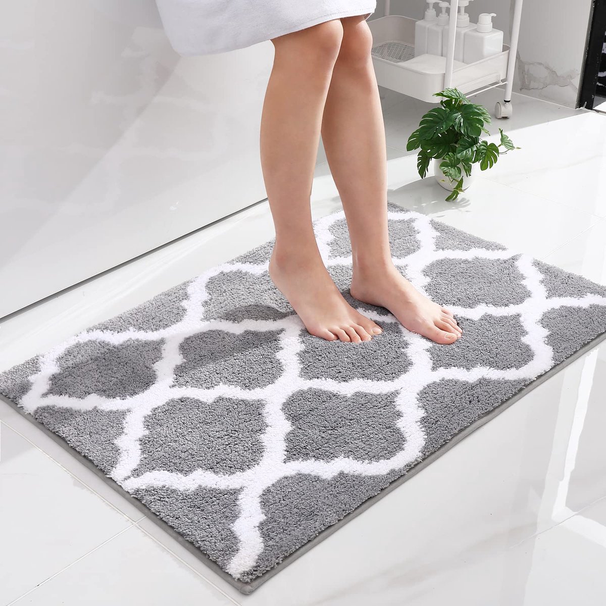 Ibenzoa® Ultrazachte Antislip Badmat met Hoogpolige Microvezel voor Luxe Comfort in Badkamer