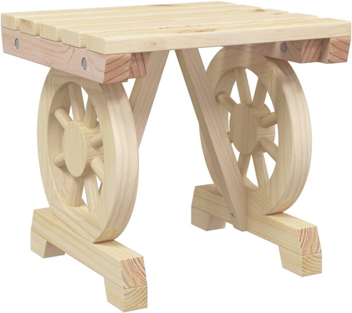 Tuinvoetenbank 40x36,5x38,5 cm van massief vurenhout - Perfecte voetensteun voor buiten