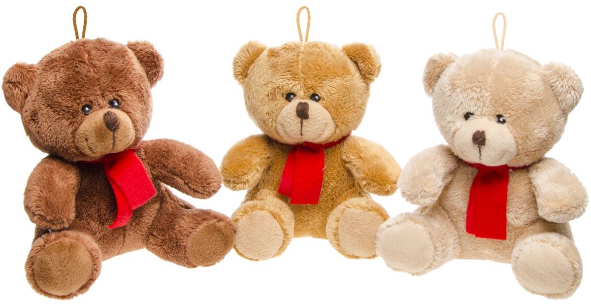 Duckiez Pluche Teddybeer Met Sjaal - 1 stuk