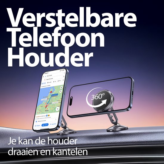 Support magnétique pour téléphone portable Xssive pour tableau de bord, rotatif à 360 degrés, autocollant inclus