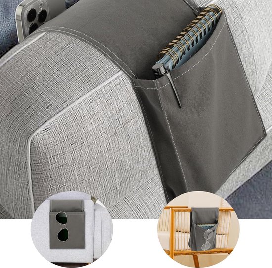 Armleuning-organizer voor afstandsbedieningen en telefoons - Opbergtas voor meubels — afbeelding 5