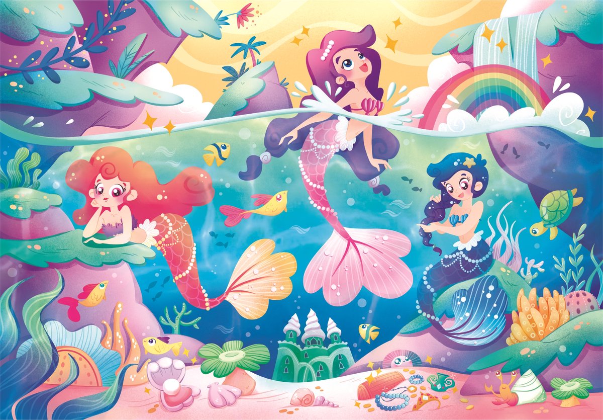 Clementoni Legpuzzel Under The Sea Glitter Meisjes 104 Stukjes