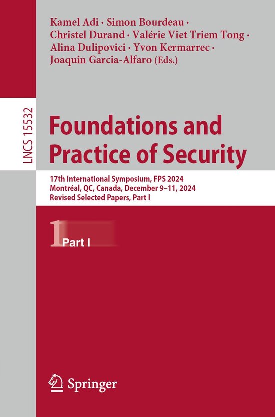 Springer Nature Proceedings Computer Science 1 - Foundations ... - cover
