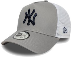 New Era - New York Yankees MLB Side Patch Grey 9FORTY A-Frame Trucker Adjustable Cap