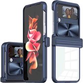 iMoshion Hoesje Geschikt voor Samsung Galaxy Z Flip 4 Hoesje - iMoshion Camslider Backcover - Donkerblauw