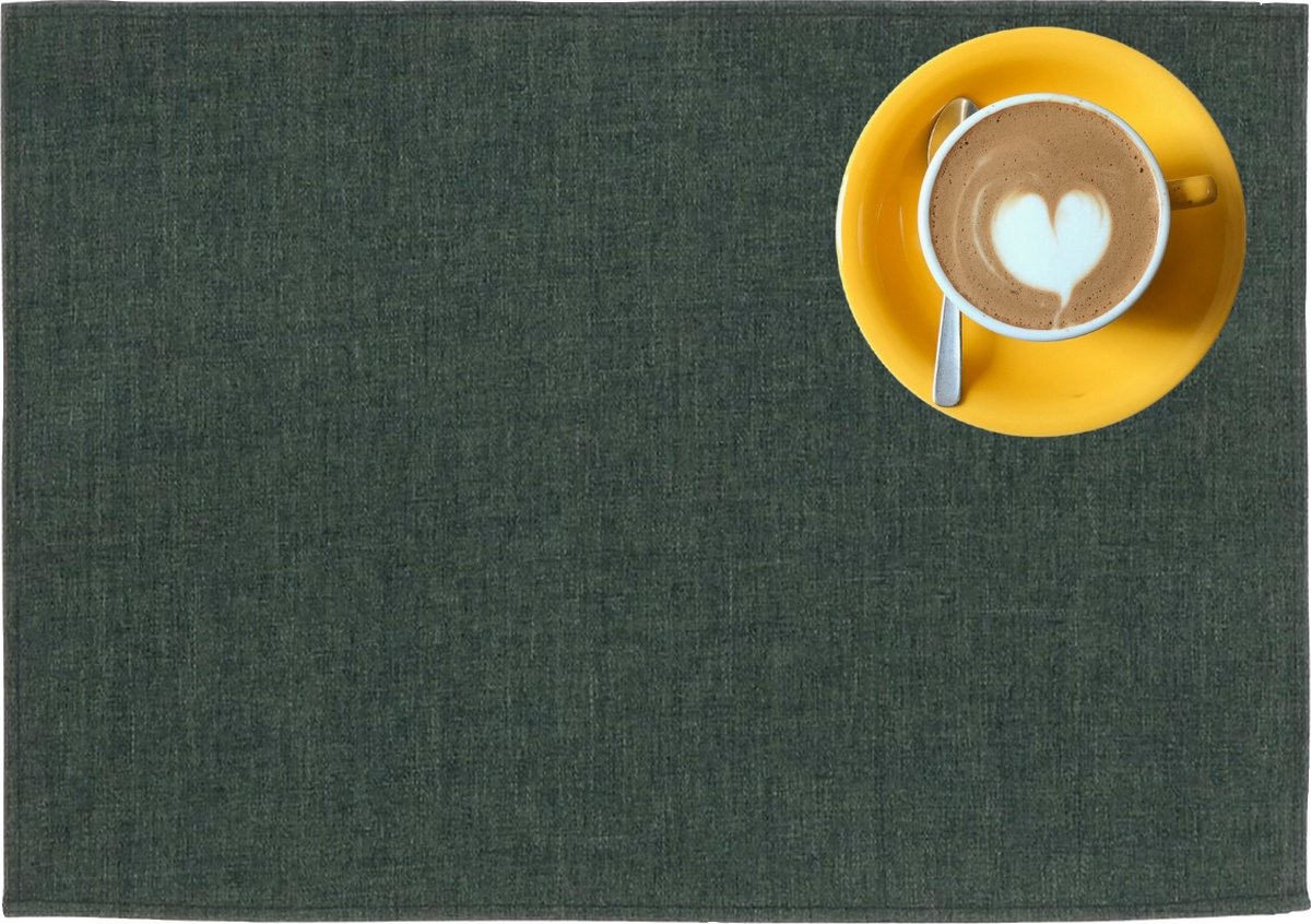 Outdoor buiten placemat Kiko - Groen - 30 x 45 cm - 4 Stuks