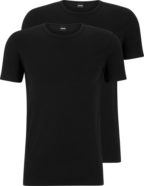 BOSS - T-shirt Modern 2-Pack Zwart - Heren - Maat M - Slim-fit